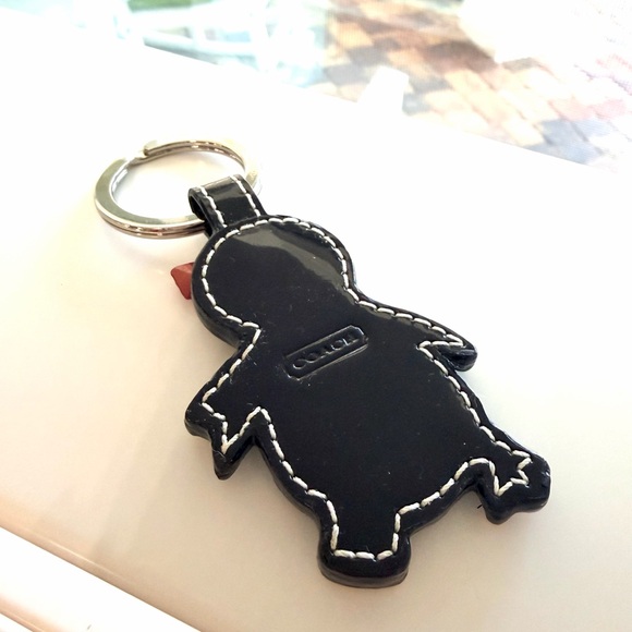 Coach Penguin Keychain with Red Bow and Scarf - Picture 2 of 9